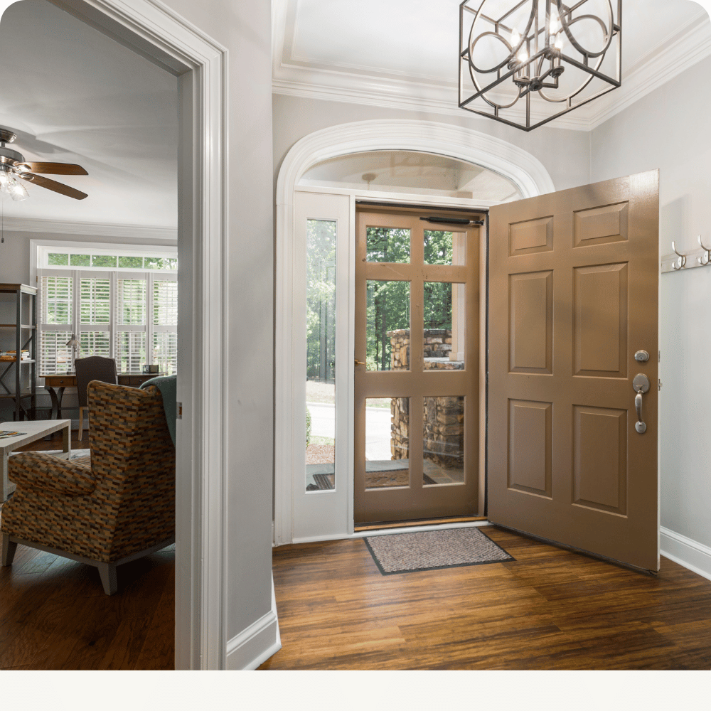 Freshly painted home interior and entryway