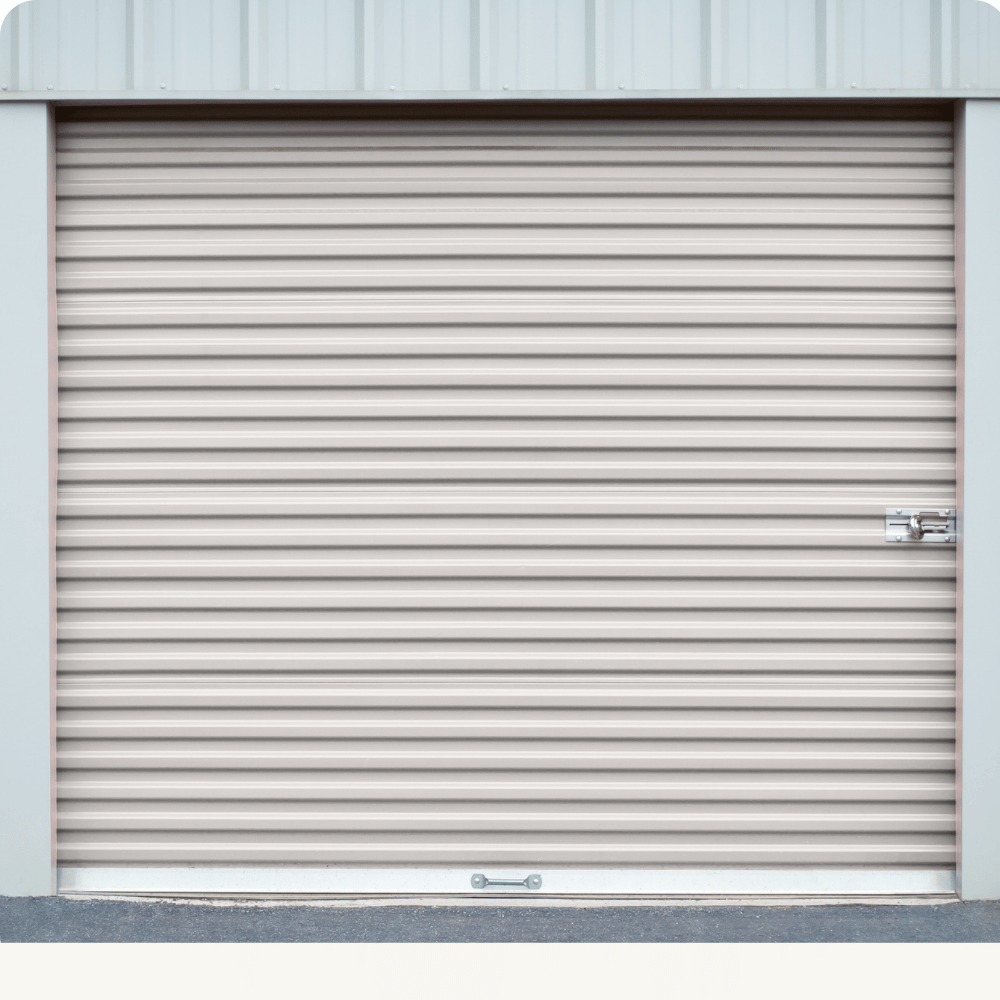 Painted metal garage door/roll-up door